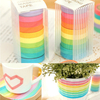 10 Rolls Rainbow Paper Tapes Adhesive Sticker Candy Color Decorative For Scrapbook