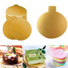 100 Pcs 8cm Cupcake Boxes DIY Cake Boxes Cake Board Mini Round Gold With Tab