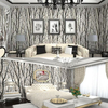 1000X53cm 3D Forest Woods Trees Wallpaper Roll Embossed Viny Mural Decor PVC Waterproof Stickers