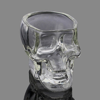 100ml Clear Head Glass Cup Clear Skull Vodka Whiskey Cup Creative Trasparent Bar Glass