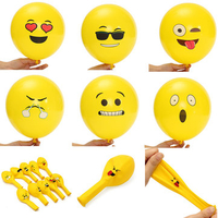 100PCS Emoji Smiley Expression Latex Balloons Wedding Birthday Party Inflatable Toy
