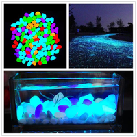 100pcs Fish Tank Aquarium Decoration Luminous Stones Light-emitting Artificial Pebble Stone