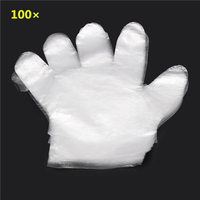 100pcs PE Transparent Disposable Gloves Cleanining Catering Food Glove