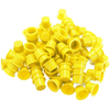 100Pcs Plastic Tattoo Cups Machine Ink Caps Yellow 3 Sizes