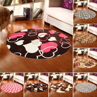 100x100cm Coral Velvet Bathroom Absorbent Carpet Anti Slip Doorsill Round Mat Rug