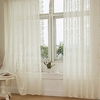 100x200cm Floral Flocking Tulle Window Curtain Door Bedroom Balcony Screen