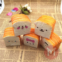 10cm Squishy Toast Bread Random Cute Kawaii Emoji Toy Phone Bag Strap Pendant