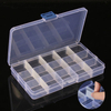 10Pcs 15 Cells Compartment Plastic Storage Box Adjustable Detachable For Nail Tip Gems Little Stuff