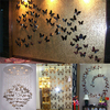10Pcs 3D Butterfly Wall Decor Art Mirror Wall Sticker Stainless Butterfly Art Home Decor