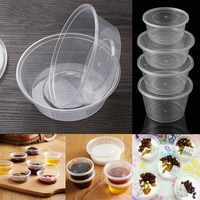 10pcs 8oz Round Deli Food Soup Storage Containers with Lids Microwavable Clear Plastic Storage Co