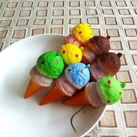 10PCS Funny fragrant Ice cream Stress Reliever Squeeze Squishy Toys Play House Everybody Game