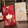 10Pcs Laser Cut Couple Hollow Out Wedding Evening Invitations Cards Personalized Envelopes Seals