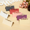 10Pcs Laser Cut Double Heart Table Name Place Cards White Ivory Wedding Party Accessories