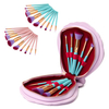 10Pcs Makeup Brushes Kit Eyeshadow Blending Powder Foundation Cosmetic Tool Mermaid Shell Bag