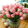 10PCS PU Fake Artificial Silk Tulips Flores Artificial Bouquets Home Room Party Decoration