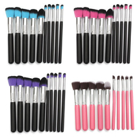 10Pcs Soft Cosmetic Makeup Brushes Set Foundation Eyebrow Brush
