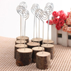 10PCS Wedding Wooden Table Place Number Menu Photo Holders Wire Hardwood