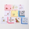 10Pcs Women Lady Vintage Style Floral Crescent Edge Handkerchief Cotton Hanky