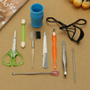 10Pcs/Kit Eyebrow Eye Lash Makeup Nail File Tweezer Scissor Eyelashes Curler Tools Set