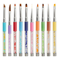 10Pcs/Set Gradient Colors Nail Art Dotting Pen Brushes