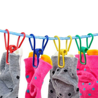 10Pcs/Set Multi-Purpose Metal Stainless Steel Clothes Clips Clothes Drying Accessories