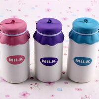 10X5CM Cute Milk Bottle Model Squishy Toys Stress Reliever Phone Chain Hang Decorations