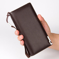 11 Card Slots Clutch Bag Pu Leather Business Wallet