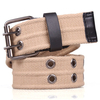 118CM Mens Canvas Double Needle Buckle Belt Casual Sports Durable Trousers Waistband