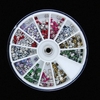 12 Colors Alloy Leopard Print Round Square Nail Art Decoration Wheel