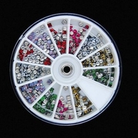 12 Colors Alloy Leopard Print Round Square Nail Art Decoration Wheel