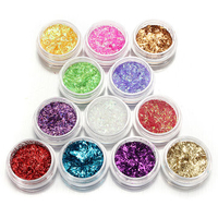 12 Colors Short Glitter Nail Art Strip Lace Set