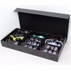 12 Grids Black Color Artificial Leather Sunglass Glassess Display Storage Box Tray