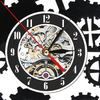 12 Inches Mechanism Neck Vinyl Wall Clock Decor Design Gift Nursery Vintage Home Black Timer