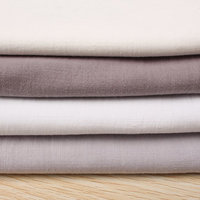 1/2 Metre Cotton Linen Fabric Solid Medium Weight Width 140cm For Table Cloth Cushion Cover