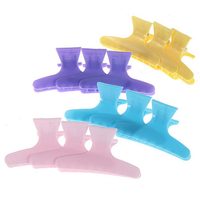 12 Pcs Colorful Butterfly Hair Salon Section Clip Clamps Hairdressing Tool