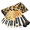 12 Pcs Professional Makeup Brushes Set Cosmetic Tool With Leopard Bag