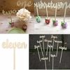 12 Pieces Number One to Twelve Place Wooden Card Wedding Birthday Party Table Decoration
