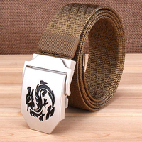 120CM Mens Nylon Alloy Smooth Buckle Military Tactical Belts Outdoor Casual Jeans Cinturones