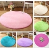 120cm Non Slip Bedroom Floor Mat Fluffy Soft Plush Rug Pure Colour Dining Room Carpet