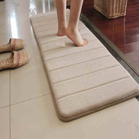 120x40cm Slow Recovery Foam Floor Mat Coral Velvet Anti Slip Absorbent Bath Door Carpet