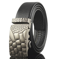 125-130CM Business Genuine Leather Belt Durable First Layer Leather Automatic Belt For Men