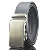 125-130CM Men Business Genuine Leather Belt Bright Gold Buckle Automatic Buckle Belt