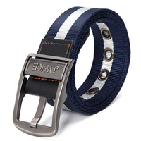 125CM Mens Pin Buckle Long Weave Canvas Belt Outdoor Military Tactical Durable Belt Jeans Belts