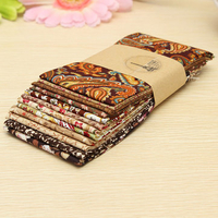 12PCS Coffee Series Cotton Patchwork Fabric DIY Quilting Cloth