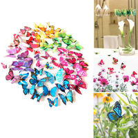 12Pcs DIY Stylish 3D Butterfly Art Sticker Decals Home Wall Room Wedding Party Decorations
