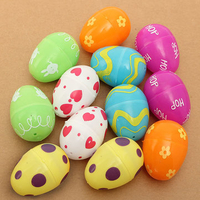12Pcs Mixed Color Empty Easter Egg Kids Gifts Home Party Decoration