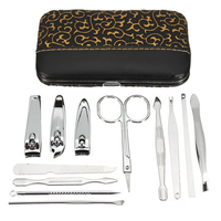 12Pcs Pedicure Manicure Set Nail Clippers Cleaner Cuticle Grooming Kit With Case
