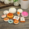 12Pcs Random Squishy Soft Bread/Donut/Buns Phone Straps Pressure Release Toy