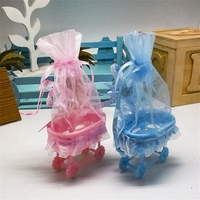 12Pcs Stroller Shape Candy Box Gift Package Wedding Favors Party Decoration