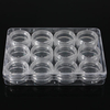 12Pcs/Set Empty Jar Pots Storage Bottle Eyeshadow Box Lip Balm Rhinestone Bead Container